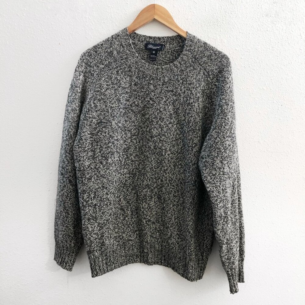 BLUMARINE Tweed‎ Wool Blend Crewneck Pullover Sweater Size Medium